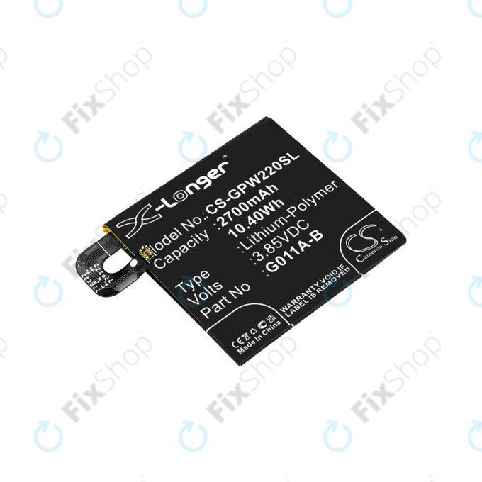 Baterija za Google Pixel 2 G011A, 2700mAh, Li-Pol, 3.85 V, G011A-B, HQ