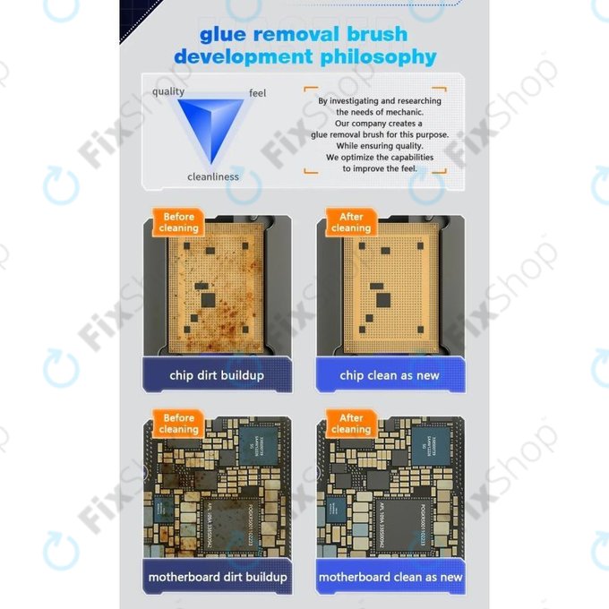 Mechanic - Čelična četka za PCB/BGA za čišćenje IC podloga i uklanjanje ljepila