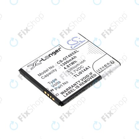 Baterija za Alcatel OneTouch Evolve, 1300mAh, Li-Ion, 3.7V, TLi014A1, HQ