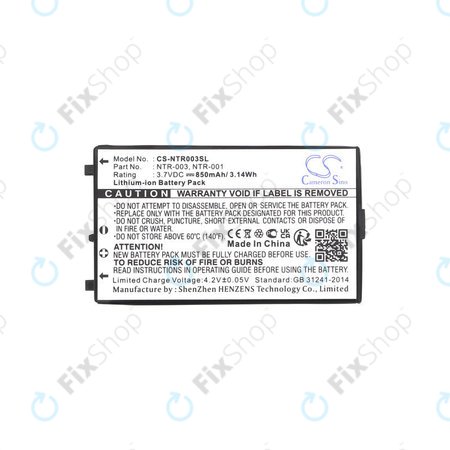 Baterija za Nintendo, 850mAh, Li-Ion, 3.7V, NTR-003, HQ