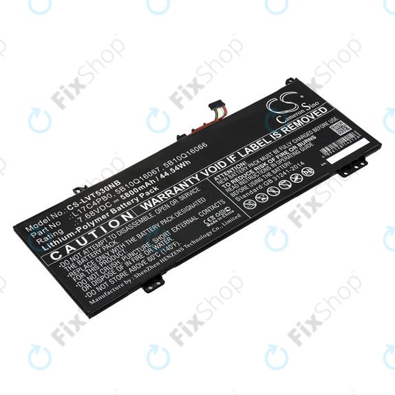 Baterija za Lenovo Air 14, Flex 6, Ideapad 530, Yoga 530, 5800mAh, Li-Pol, 7.68V, L17C4PB0, HQ