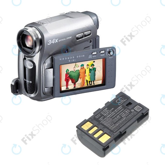 Baterija za JVC Gr-D850ek, 800mAh, Li-Ion, 7.4V, BN-VF808, HQ