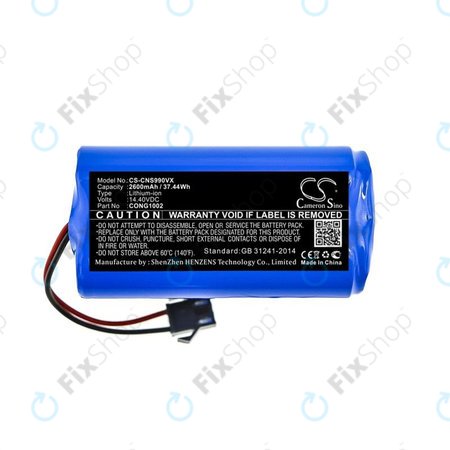 Cecotec Conga 900, 1000, 2000, 5000-series, Excellence 990, Mamibot ExVac 600, 800-series, Neatsvor X500 - Baterija CONG1002 2600mAh HQ