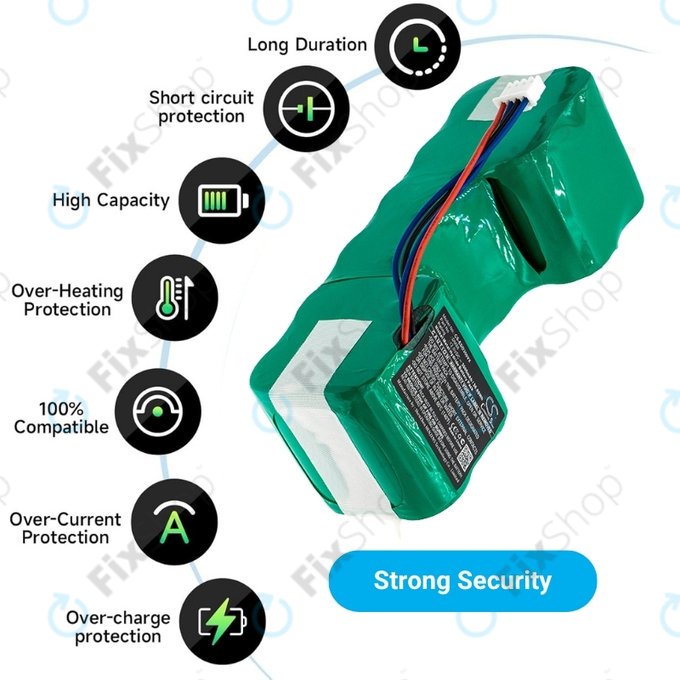 iRobot Roomba Combo-series, Ecovacs Deebot-series - Baterija 4720110, DM88 Ni-MH 12.0V 3000mAh HQ