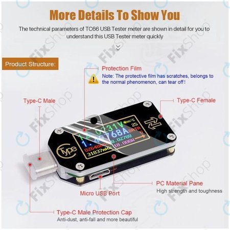 Joy-it JT-TC66C - USB multimetar (USB-C)