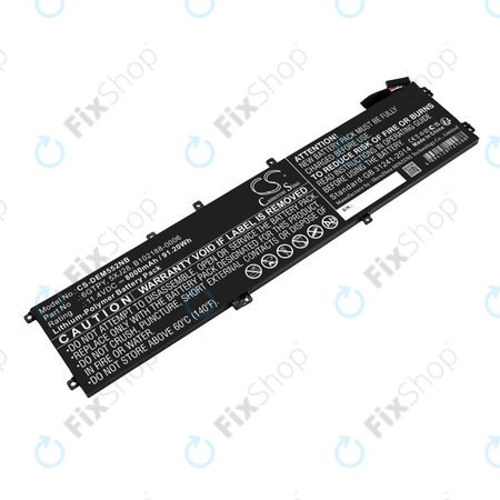 Baterija za Dell XPS 15, Dell Precision 9560, 9570, 8000mAh, Li-Pol, 11.4V, 6GTPY, HQ