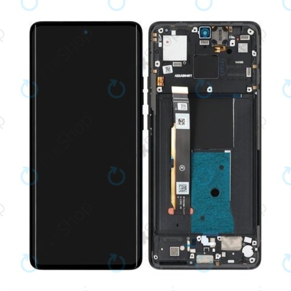 Motorola Edge 40 - LCD zaslon + zaslon osjetljiv na dodir + okvir (Eclipse Black) - 5D68C22670 Originalni servisni paket