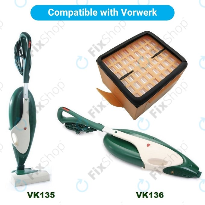 Filter za prašinu, 2 kom za Vorwerk Kobold VK135, VK136
