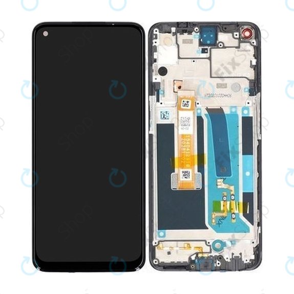 OnePlus Nord N10 5G - LCD zaslon + zaslon osjetljiv na dodir + okvir (Midnight Ice) - 2011100239 Originalni servisni paket