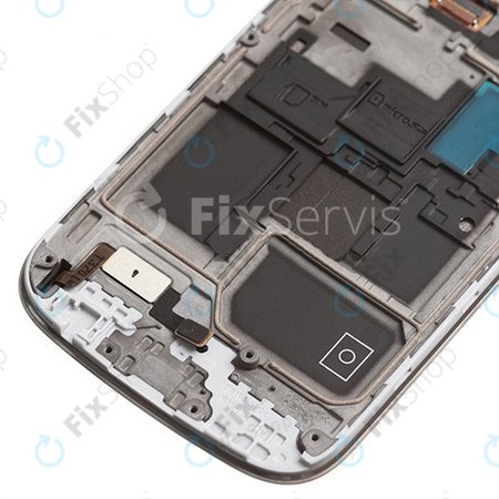 Samsung Galaxy S4 Mini i9195 - LCD zaslon + zaslon osjetljiv na dodir + okvir (White Frost) - GH97-14766B Genuine Service Pack