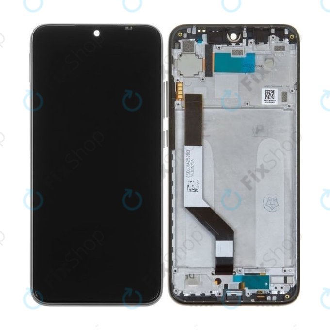 Xiaomi Redmi Note 7 - LCD zaslon + zaslon osjetljiv na dodir + okvir (Space Black) - 5606100920C7, 560610100033, 560610125033 Originalni servisni paket
