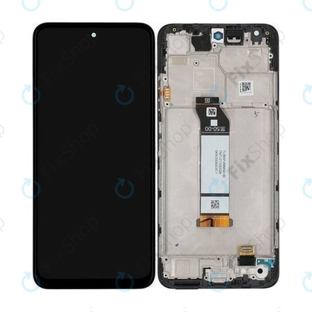 Xiaomi Redmi Note 10 5G - LCD zaslon + zaslon osjetljiv na dodir + okvir (grafitno siva) - 5600020K1900 Originalni servisni paket
