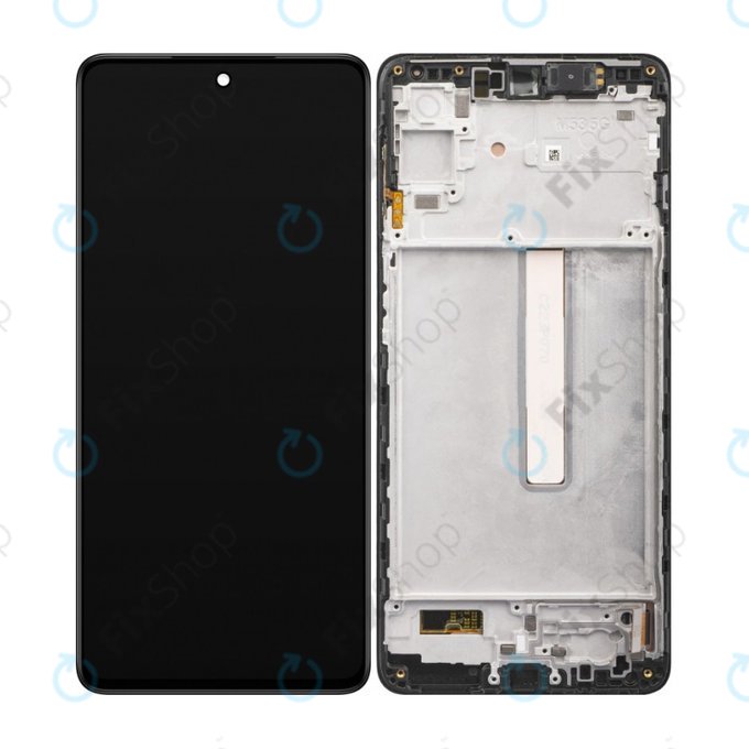 Samsung Galaxy M53 5G M536B - LCD zaslon + zaslon osjetljiv na dodir + okvir (crni) OLED