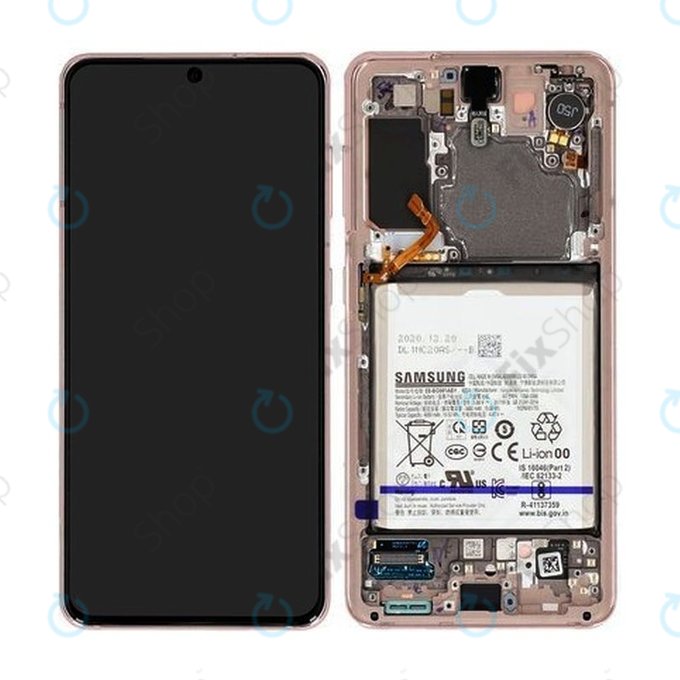 Samsung Galaxy S21 G991B - LCD zaslon + zaslon osjetljiv na dodir + okvir + baterija (Phantom Violet) - GH82-24716B, GH82-24718B Originalni servisni paket