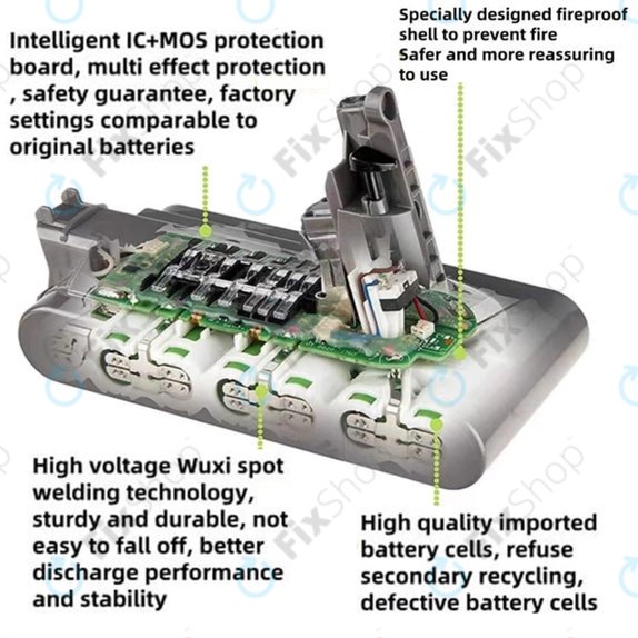 Dyson V12 - Baterija 965470-01 Li-Ion 25.2V 3000mAh