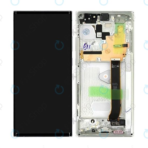 Samsung Galaxy Note 20 Ultra N986B - LCD zaslon + zaslon osjetljiv na dodir + okvir (Mystic White) - GH82-23596C, GH82-31461C Genuine Service Pack