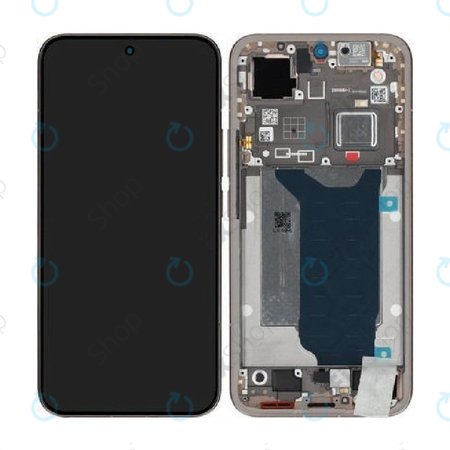 Zaslon za Xiaomi 15T Pro 5G, Mocha Gold, Dodirni ekran s okvirom, 5600060O12U00, Genuine Service Pack