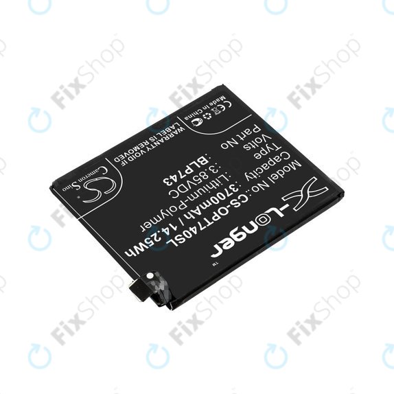 Baterija za  OnePlus 7T, 3700mAh, Li-Pol, 3.85 V, BLP743, HQ