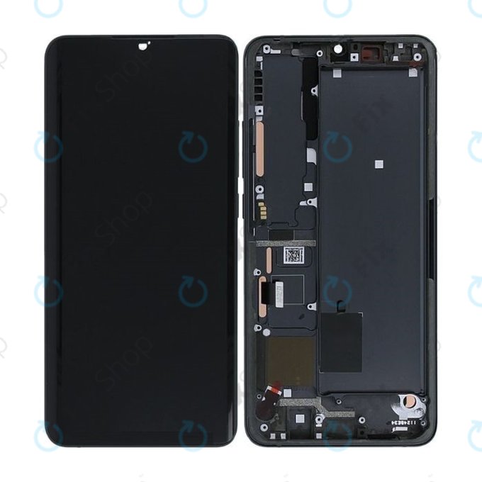 Xiaomi Mi Note 10, Mi Note 10 Pro - LCD zaslon + zaslon osjetljiv na dodir + okvir (ponoćno crna) - 56000300F400 Originalni servisni paket