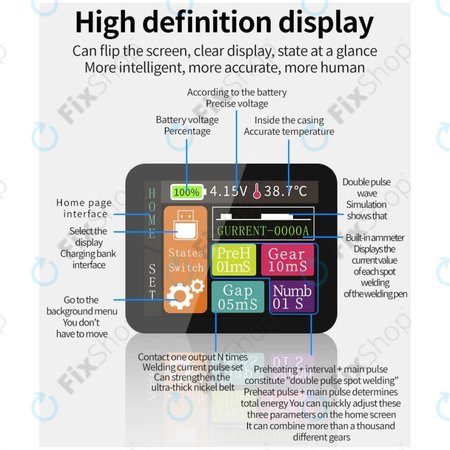 Docreate SW - Prijenosni aparat za točkasto zavarivanje s digitalnim zaslonom (5000mAh)