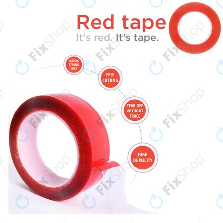 Magic RED Tape - Dvostrana ljepljiva traka - 4mm x 25m (prozirna)