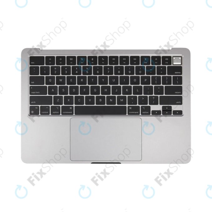 Gornji okvir tipkovnice za MacBook Air 13", A3113 (2024), s US tipkovnicom i baterijom, Space Gray, 661-40227, Genuine Apple