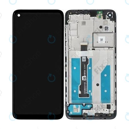 Motorola Moto G8 XT2045 - LCD zaslon + zaslon osjetljiv na dodir + okvir (crni) - 5D68C16383 Originalni servisni paket