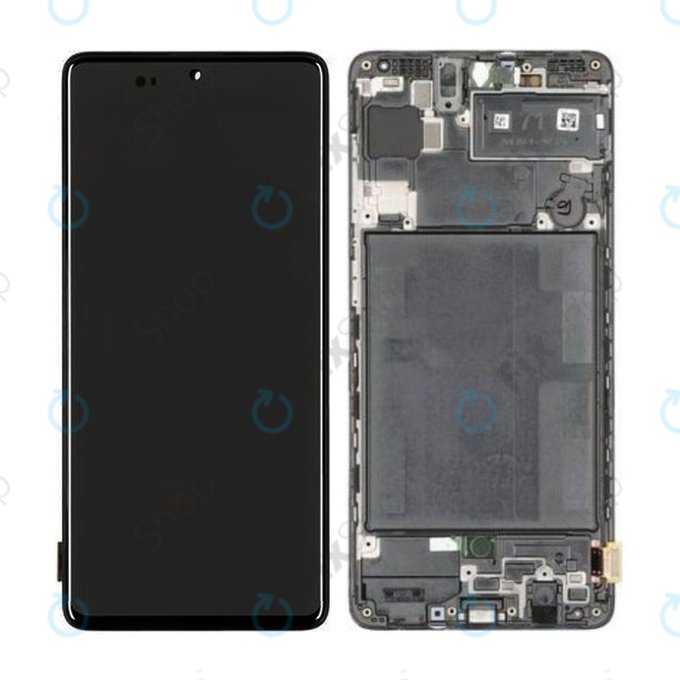 Samsung Galaxy A71 A715F - LCD zaslon + zaslon osjetljiv na dodir + okvir - GH82-22152A, GH82-22248A Originalni servisni paket