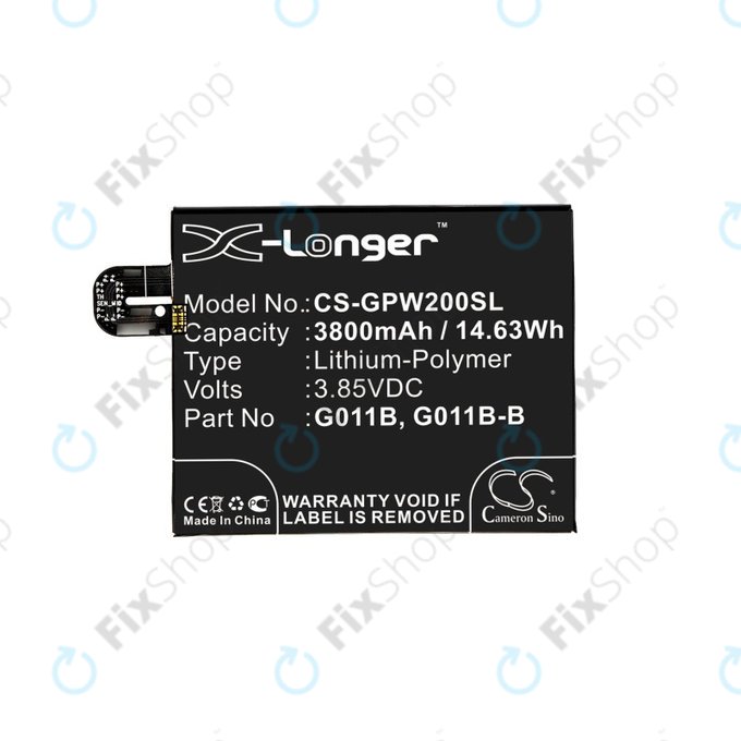 Baterija za Google Pixel 2 XL G011C, 3800mAh, Li-Pol, 3.85 V, G011B, HQ