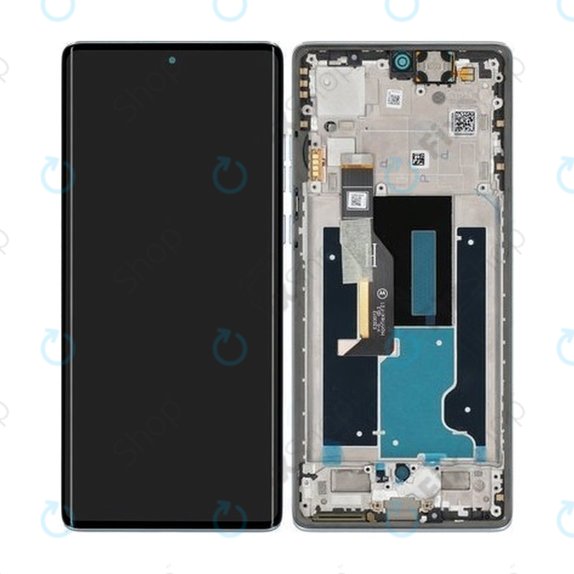 Motorola Edge 50 Fusion - LCD zaslon + zaslon osjetljiv na dodir + okvir (Marshmallow Blue) - 5D68C24359 Genuine Service Pack
