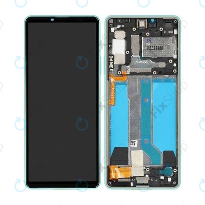 Sony Xperia 10 IV XQCC54 - LCD zaslon + zaslon osjetljiv na dodir + okvir (mint) - A5047175A Originalni servisni paket