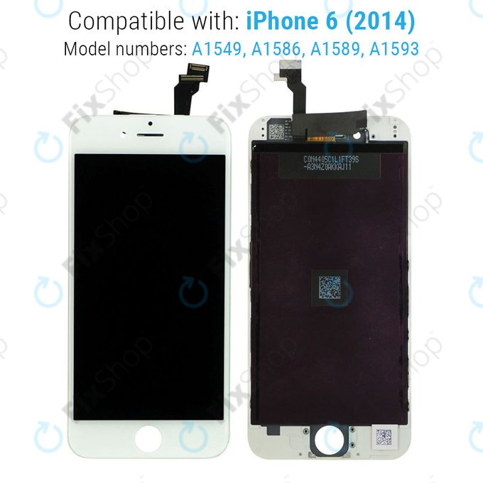 Apple iPhone 6 - LCD zaslon + zaslon osjetljiv na dodir + okvir (bijeli) Refurbished