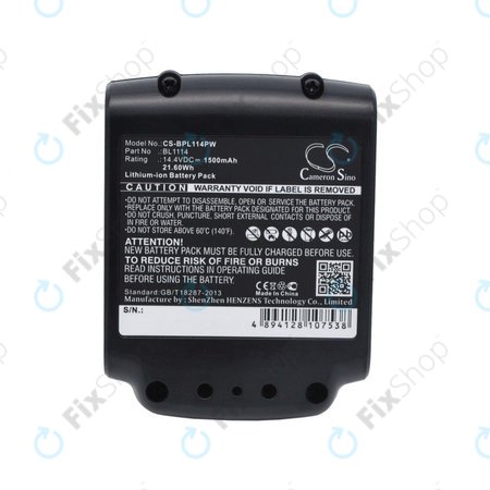Baterija za Black & Decker ASL146BT12A, LBXR16, SSL20SB, 1500mAh, Li-Ion, 14.4V, BL1114, HQ