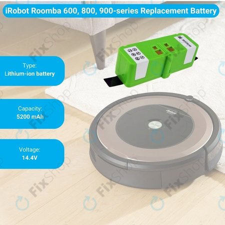 iRobot Roomba 600, 800, 900-series - Baterija 4502233, 4374392, 2130LI 14.4V 5200mAh HQ