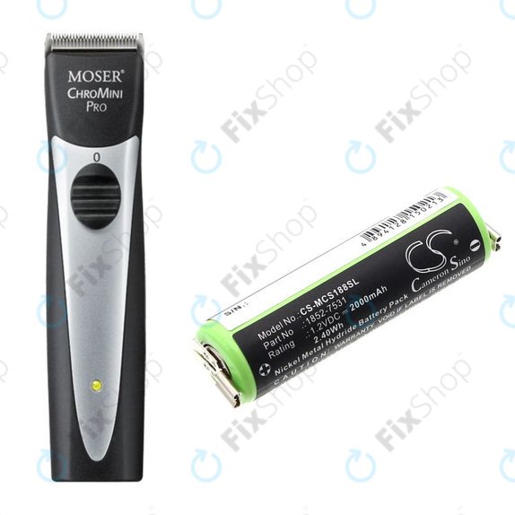 Baterija za Moser Easy Style 1881, 2000mAh, Ni-MH, 1.2V, 1852-7531, HQ