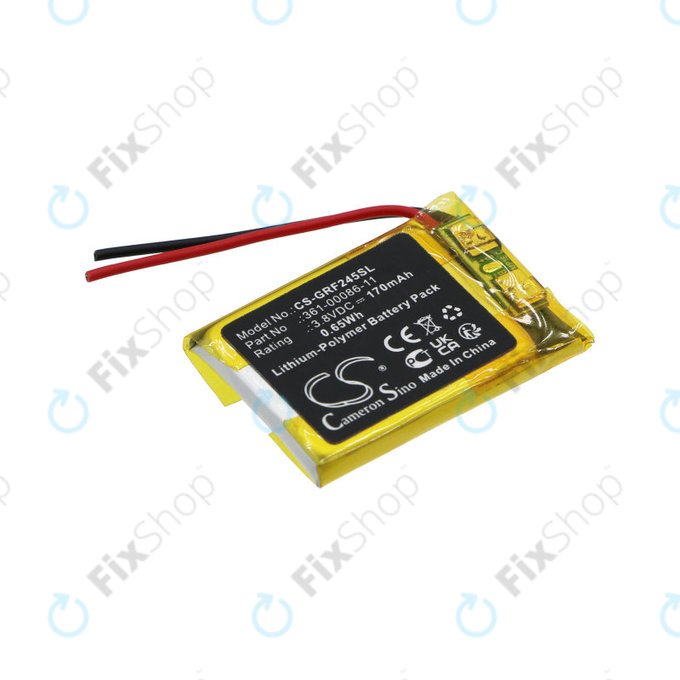Baterija za Garmin Forerunner 245, Forerunner 245 Music, 170mAh, Li-Pol, 3.8V, 361-00086-11, HQ