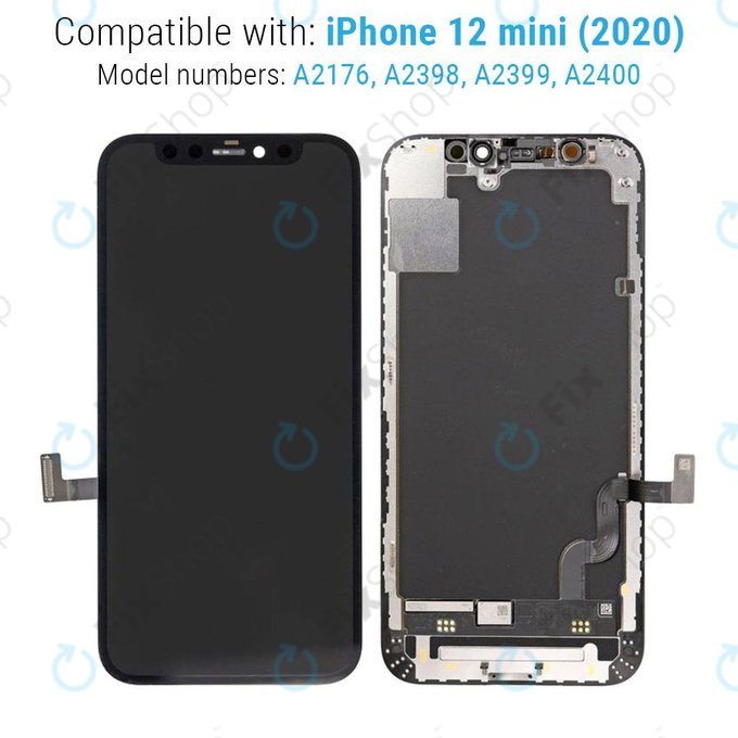 Apple iPhone 12 Mini - LCD zaslon + zaslon osjetljiv na dodir + okvir Soft OLED FixPremium