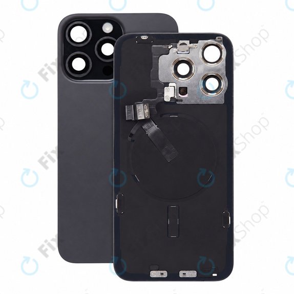 Staklo stražnjeg kućišta za iPhone 15 Pro Max, Black Titanium, Pulled A