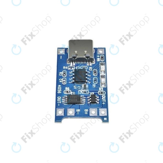 Modul za punjenje TP4056 za 18650 Li-ion bateriju, USB-C, 1 A