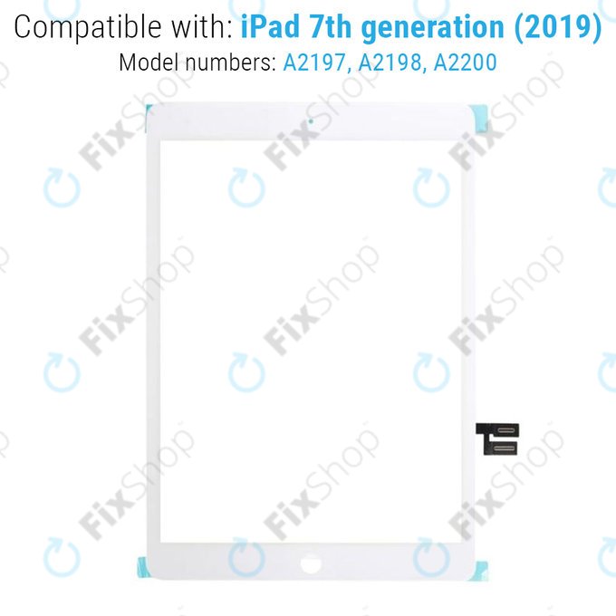 Apple iPad (7. generacija 2019., 8. generacija 2020.) - Zaslon osjetljiv na dodir (bijeli)