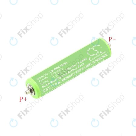 Baterija za Braun 1000, 180, 2000, 3000, 4735, 5411, Cruzer1, Cruzer Z20, 700mAh, Ni-MH, 1.2V, 67030922, HQ