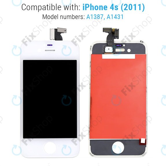Apple iPhone 4S - LCD zaslon + zaslon osjetljiv na dodir + okvir (bijeli)