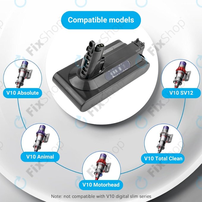 Dyson V10 - Baterija Li-Ion 2500mAh HQ