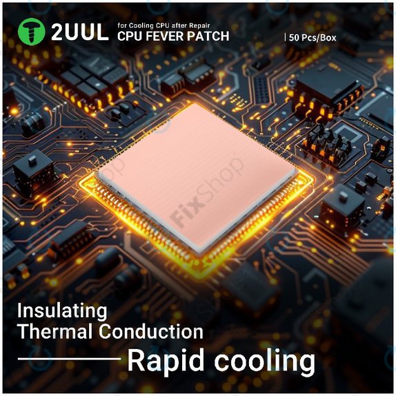 Termalni jastučić za CPU, hlađenje, 2UUL SC09, 17x15x1.5mm