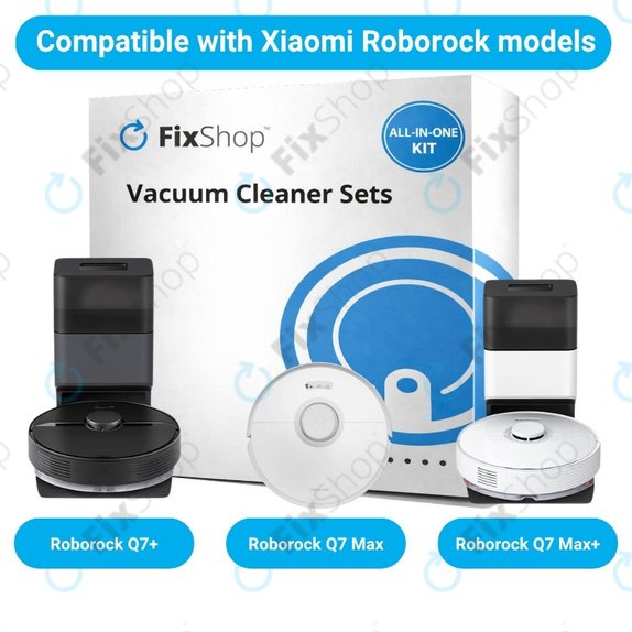 Set rezervnih dijelova za Xiaomi Roborock Q7+, Q7 Max, Q7 Max+ (2x Glavna četka, 4x Filter, 4x Bočna četka – bijela)