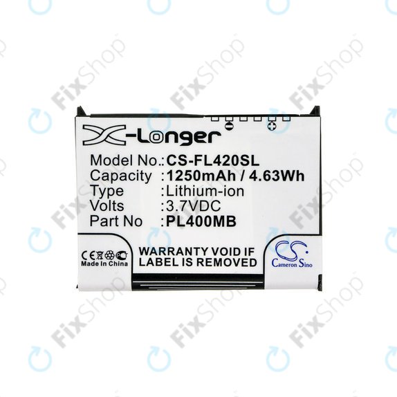 Baterija za Fujitsu Siemens Loox N560, N520, N500, 420, 410, 1250mAh, Li-Ion, 3.7V, PL400MB, HQ