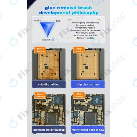 Mechanic - Čelična četka za PCB/BGA za čišćenje IC podloga i uklanjanje ljepila