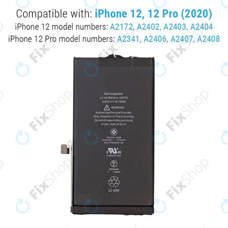Apple iPhone 12, 12 Pro - Baterija 2815mAh FixPremium
