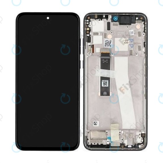 Motorola Edge 30 Neo XT2245 - LCD zaslon + staklo osjetljivo na dodir + okvir (crni oniks) - 5D68C21403 Originalni servisni paket