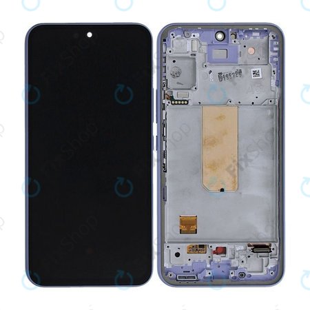 Samsung Galaxy A54 5G A546B - LCD zaslon + zaslon osjetljiv na dodir + okvir (svijetlo ljubičasto) - GH82-31231D, GH82-31232D Originalni servisni paket